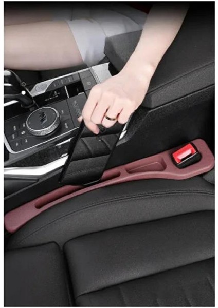 Bordo 2 Adet Araç Oto Koltuk Arası Boşluk Doldurma Pedi Cüzdan Para Düşme Önleyici Telefon Tutucu fırsatları