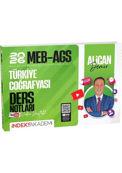 İndeks Akademi 2026 MEB-AGS Türkiye Coğrafyası Video Ders Notları - Alican Demir