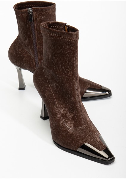 Delina Topuklu Kadife Bot modelleri