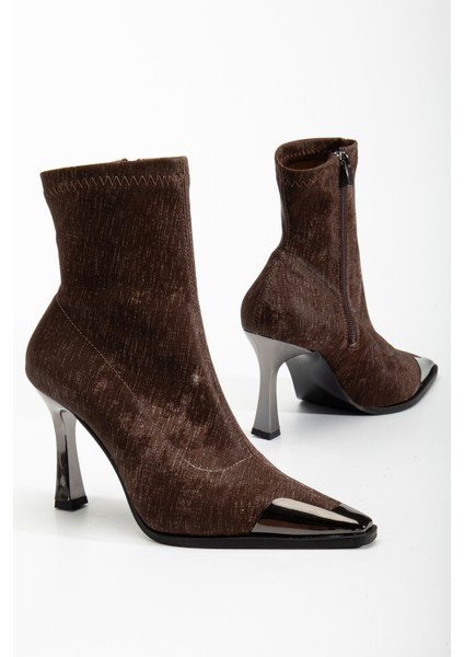 Delina Topuklu Kadife Bot indirimleri