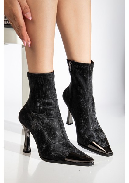 Delina Topuklu Kadife Bot fiyatları