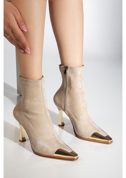 Delina Topuklu Kadife Bot