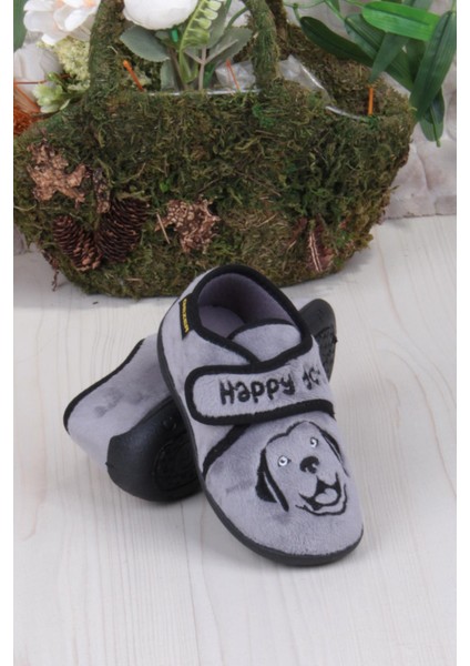 3426 Gz Köpek Figürlü Anaokulu Kreş Ev Erkek Çocuk Panduf Ayakkabı fırsatları