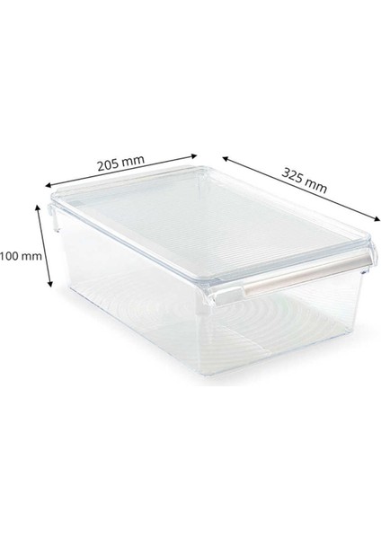 Şeffaf 3'lü Kapaklı Buz Dolabı Içi Düzenleyici, 325X205X100 Mm, Çok Renkli modelleri
