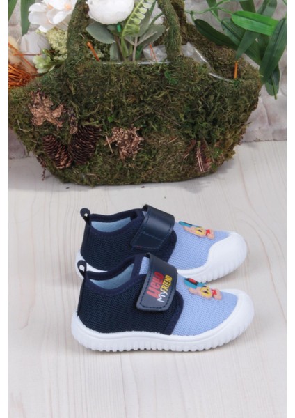 3451 Gz Köpek Figürlü Anaokulu Kreş Ev Erkek Çocuk Keten Panduf Ayakkabı fiyatları