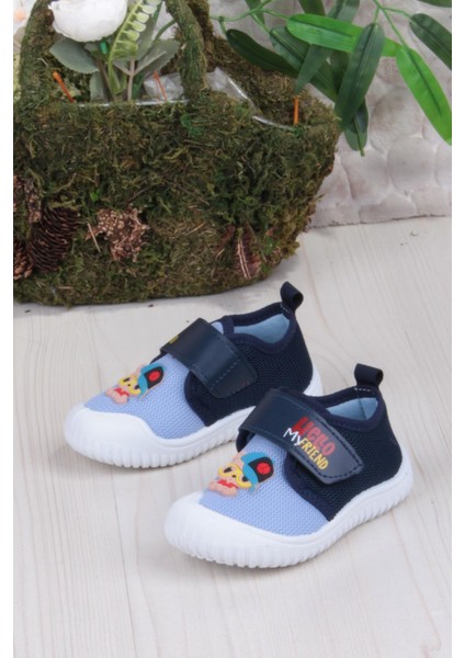 3451 Gz Köpek Figürlü Anaokulu Kreş Ev Erkek Çocuk Keten Panduf Ayakkabı modelleri