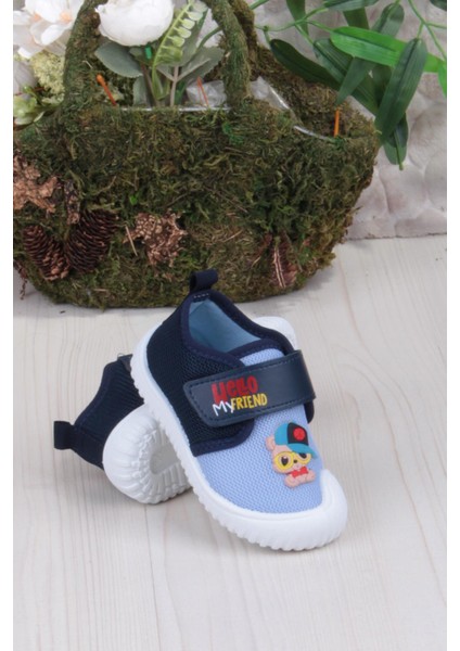 3451 Gz Köpek Figürlü Anaokulu Kreş Ev Erkek Çocuk Keten Panduf Ayakkabı fırsatları