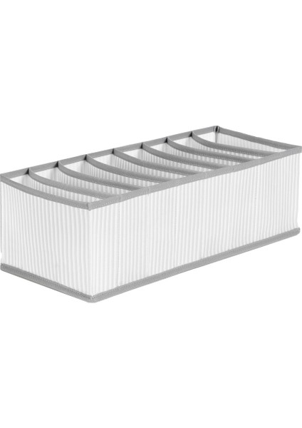 8 Bölmeli Gri Çizgili Katlanabilir Dolap Çekmecesi Düzenleyici fiyatları