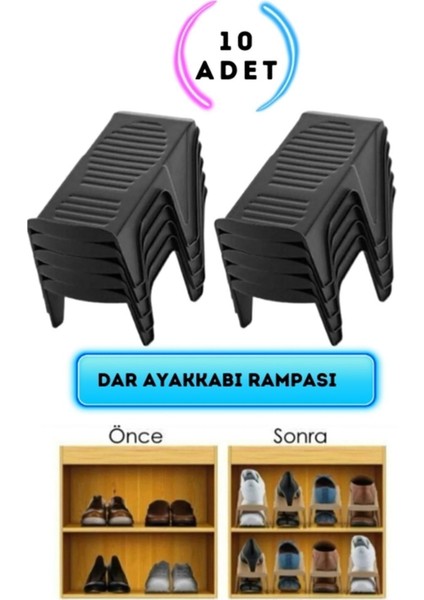 Siyah 10'lu Dar Ayakkabı Düzenleyici, Toparlayıcı ve Organizer fiyatları