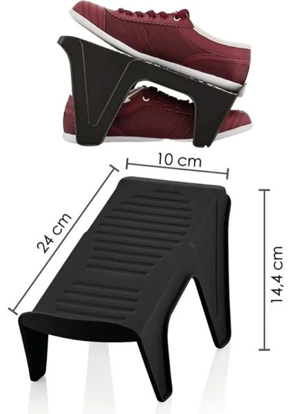 Siyah 10'lu Dar Ayakkabı Düzenleyici, Toparlayıcı ve Organizer fırsatları