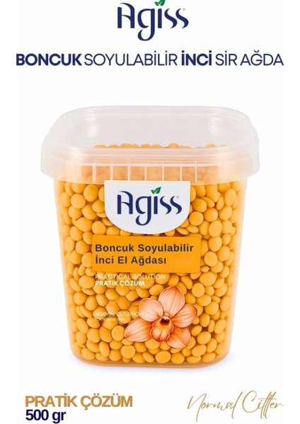 Boncuk Soyulabilir Inci El Ağdası – Natural | 28 Gün Pürüzsüzlük & Normal Ciltler Için | 500 gr
