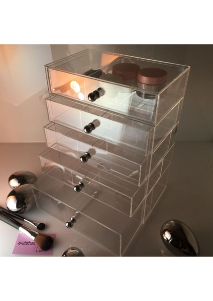 Beyaz 5 Çekmeceli Çok Amaçlı Düzenleyici, Makyaj ve Takı Organizer modelleri