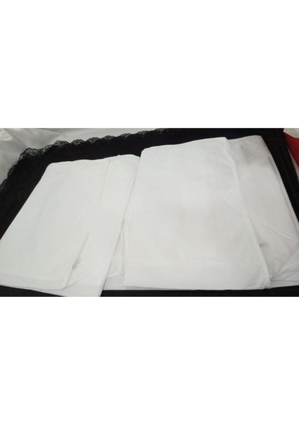 Iki Adet Mega Boy Lüks Tela Yorgan Hurcu, Baza Altı ve Beyaz Renk