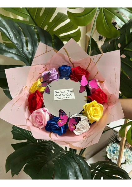 Bu Senin Çiçeğin Aynadaki Benim Çiçegim Buketi Aynalı Buket Yapay modelleri