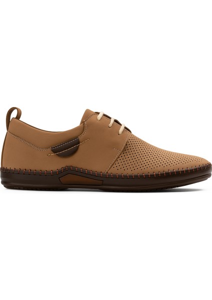 GR0374 Hakiki Nubuk Deri Hafif Poli Taban Dikişli Aksesuarlı Delikli Günlük Espadril Tarz Erkek Ayakkabı fiyatları