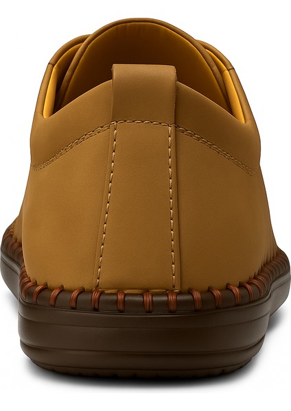 GR0374 Hakiki Nubuk Deri Hafif Poli Taban Dikişli Aksesuarlı Delikli Günlük Espadril Tarz Erkek Ayakkabı fırsatları