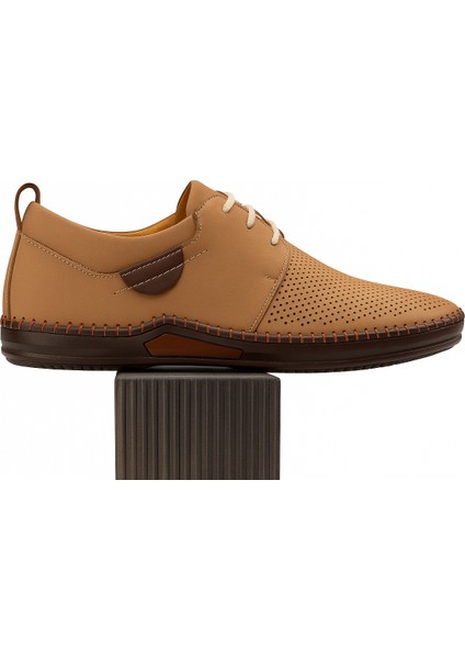 GR0374 Hakiki Nubuk Deri Hafif Poli Taban Dikişli Aksesuarlı Delikli Günlük Espadril Tarz Erkek Ayakkabı indirimleri