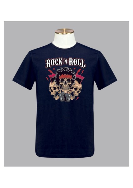 Rock N Roll Digital Baskılı Tshirt