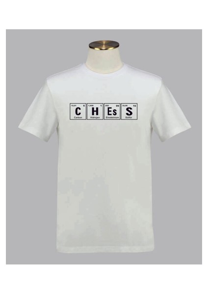 Satranç Club Periyodik Tablo Chess Baskılı Tshirt fiyatları