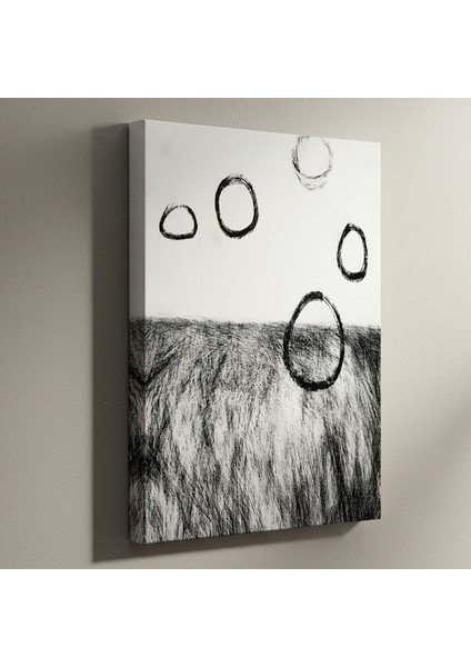 Soyut Siyah Beyaz Çizimler Tablosu