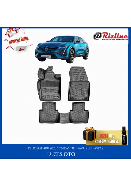 Peugeot 408 3D Havuzlu Paspas 2023 Model Uyumlu