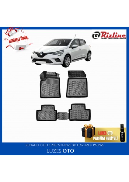 Renault Clio 5 3D Havuzlu Paspas 2023 Model Uyumlu