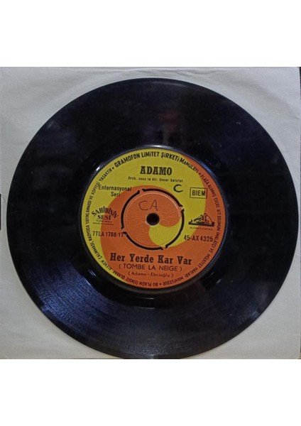 Adamo – Her Yerde Kar Var (Tombe La Neige) / Ballade A La Pluie 45'lik