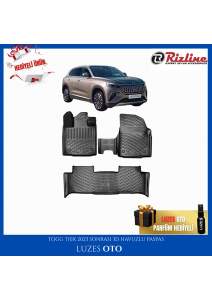 Togg T10X 3D Havuzlu Paspas 2024 Model Uyumlu