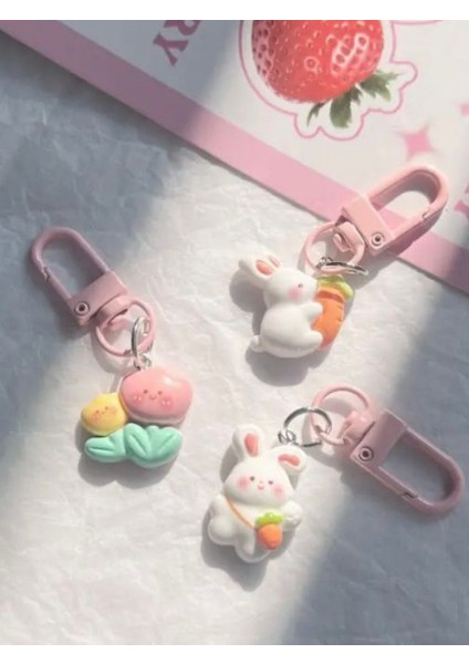 Charm Anahtarlık - Figürlü Anahtarlık - Çanta Süsü - 5 Adet