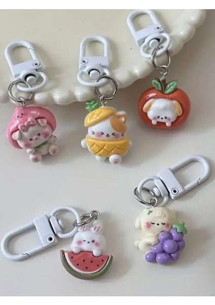 Charm Anahtarlık - Figürlü Anahtarlık - Çanta Süsü - 5 Adet