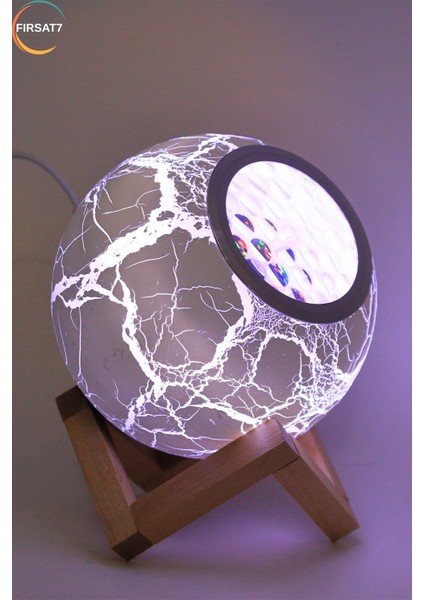 Projeksiyonlu Bluetooth Hoparlör Uyku Yardımcısı ve Dekoratif Çocuklar Için Gece Lambası