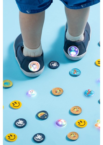 Smart Walker Slip-On #tags Süper Mat Lacivert Barefoot Işıklı Çocuk Ayakkabı indirimleri
