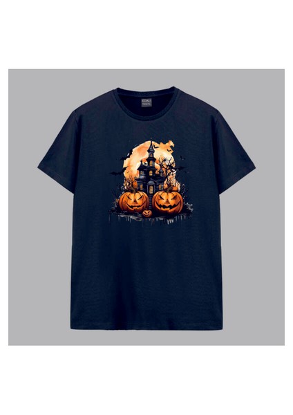 Hallowen Şato Digital Baskılı Tshirt