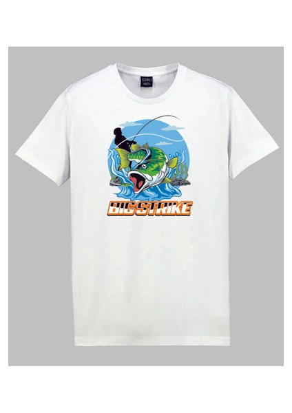Balıkçı Fisherman, Fish Hunter Digital Baskılı Tshirt