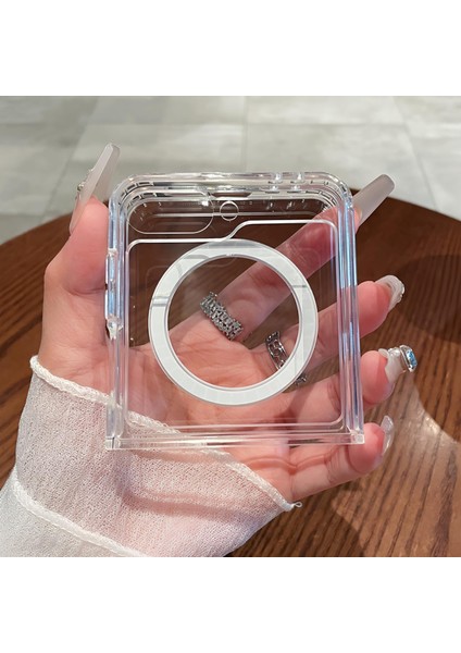 Sert Sararmaz Magsafe Şeffaf Kılıf Galaxy Z Flip 6