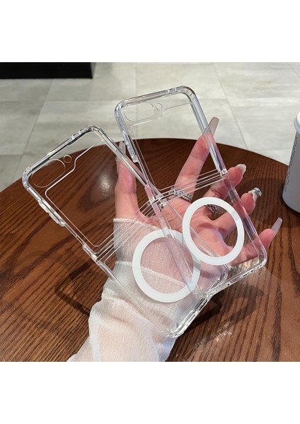 Sert Sararmaz Magsafe Şeffaf Kılıf Galaxy Z Flip 6 modelleri