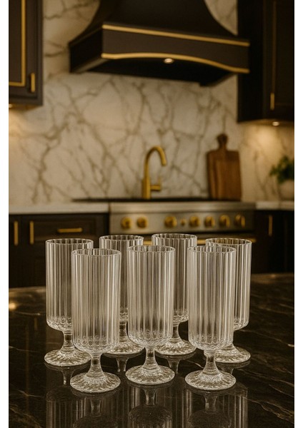 6'lı Elegant Kahve Yanı Bardak Kadeh 120 ml fırsatları