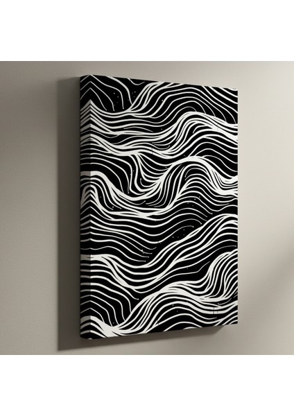 Soyut Dalga Desenli Modern Sanat Tablosu