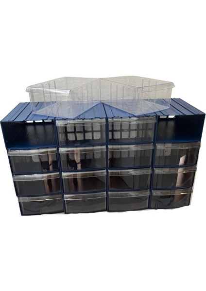 Plastik Çekmeceli Kutu 16 Çekmeceli 770-M