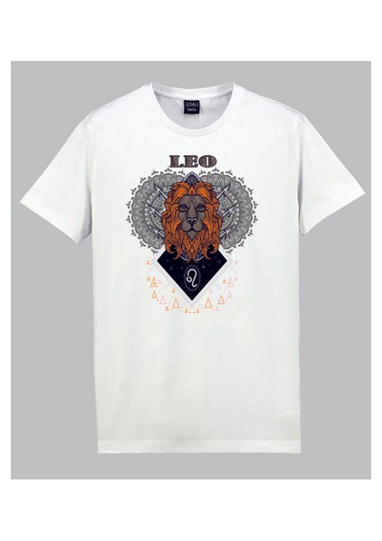 Aslan Burcu Leo Digital Baskılı Tshirt