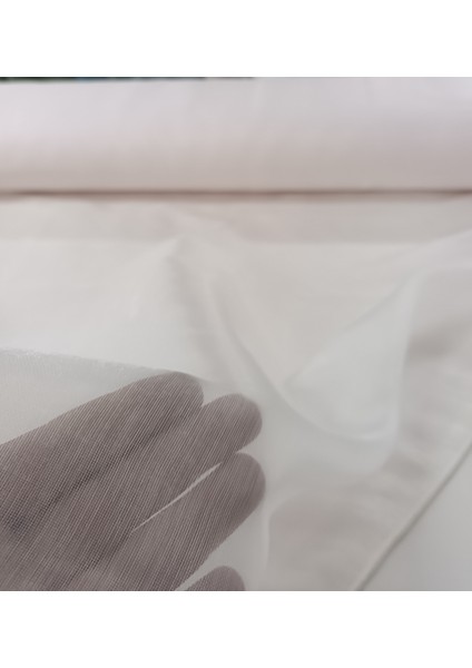 Dökümlü Düz Tül Perde - Açık Pudra - Pileli Dikim 1x2,5 Pile - İPK101 fırsatları