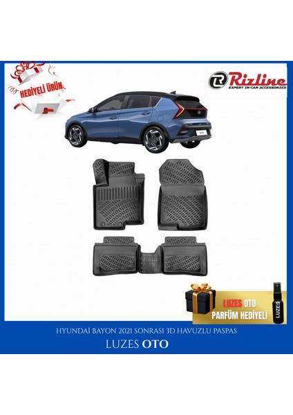 Hyundai Bayon 3D Havuzlu Paspas 2021 Model Uyumlu