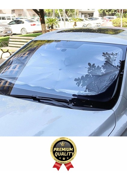 Özel Üretim Dayanıklı Titanyum Gümüş Kaplama Uv Geçirmez Tüm Araçlar Araba Ön Cam Şemsiye Güneşlik fiyatları