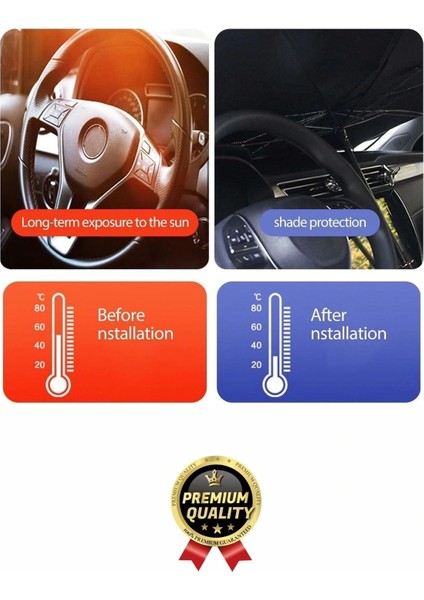 Özel Üretim Dayanıklı Titanyum Gümüş Kaplama Uv Geçirmez Tüm Araçlar Araba Ön Cam Şemsiye Güneşlik indirimleri