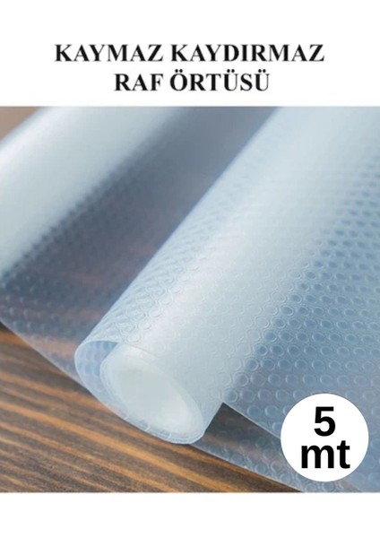 Kaymaz Dolap Raf Çekmece Örtüsü Eva Malzeme Beyaz 5m x 45CM