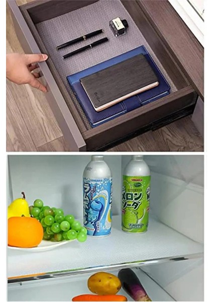 Kaymaz Dolap Raf Çekmece Örtüsü Eva Malzeme Beyaz 5m x 45CM