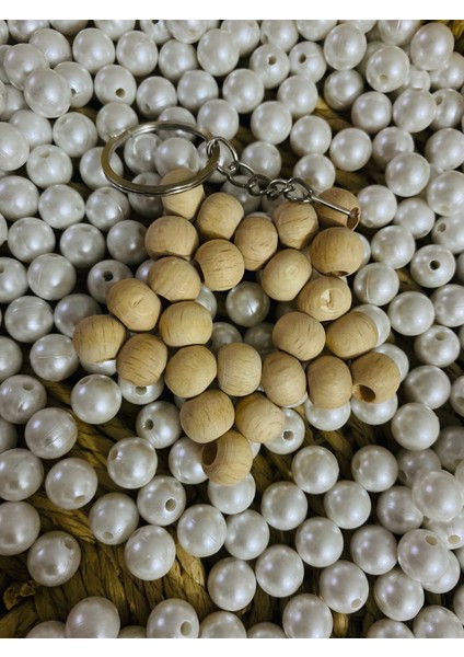 4lü- El Yapımı Ahşap Yıldız Anahtarlık – Doğal ve Şık Tasarım Bej fırsatları