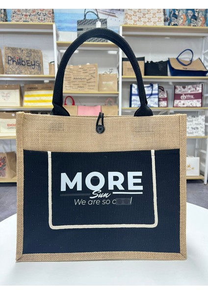 Sertifikalı Organik Jüt Keten plaj alışveriş taşıma çantası