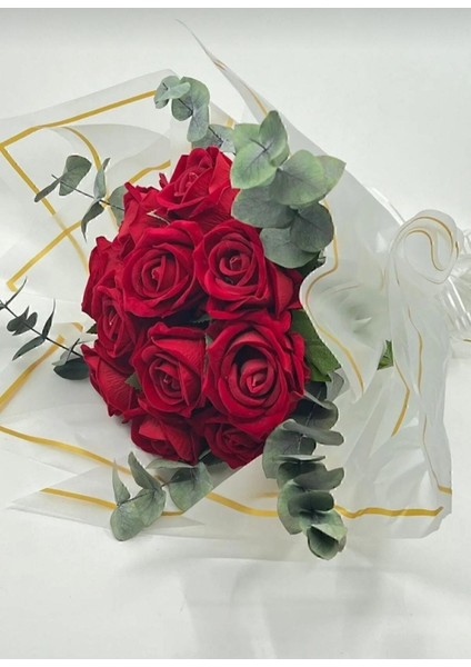 Okaliptuslu Kırmızı Gül Buketi fiyatları