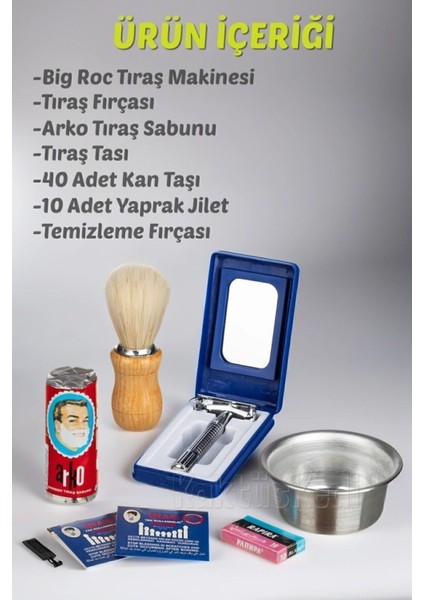 Big Roc Tıraş Makinesi 7 Parça Set Paslanmaz Malzeme ile Uzun Ömürlü Kullanım fiyatları